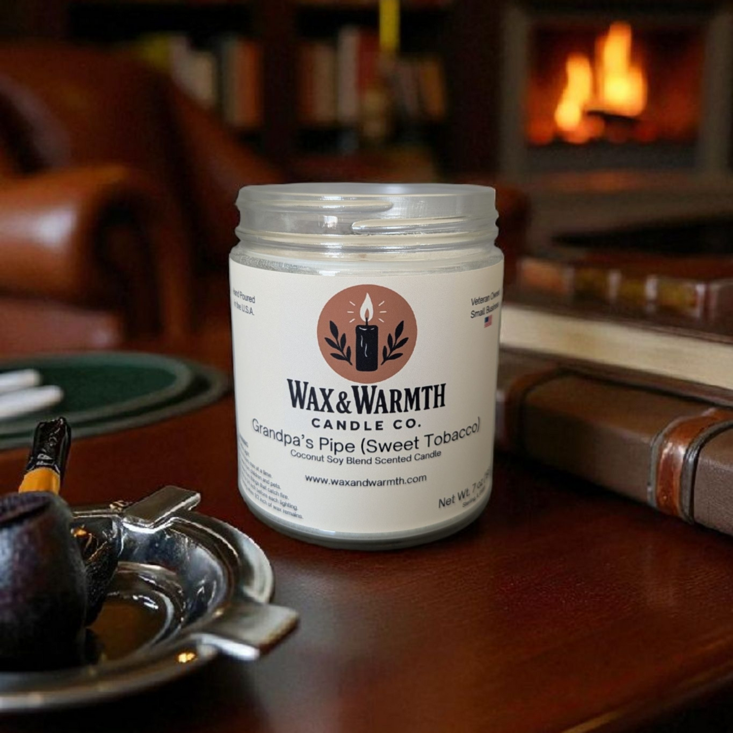 Grandpa's Pipe | Sweet Tobacco Scented Candle (Tobacco Free)