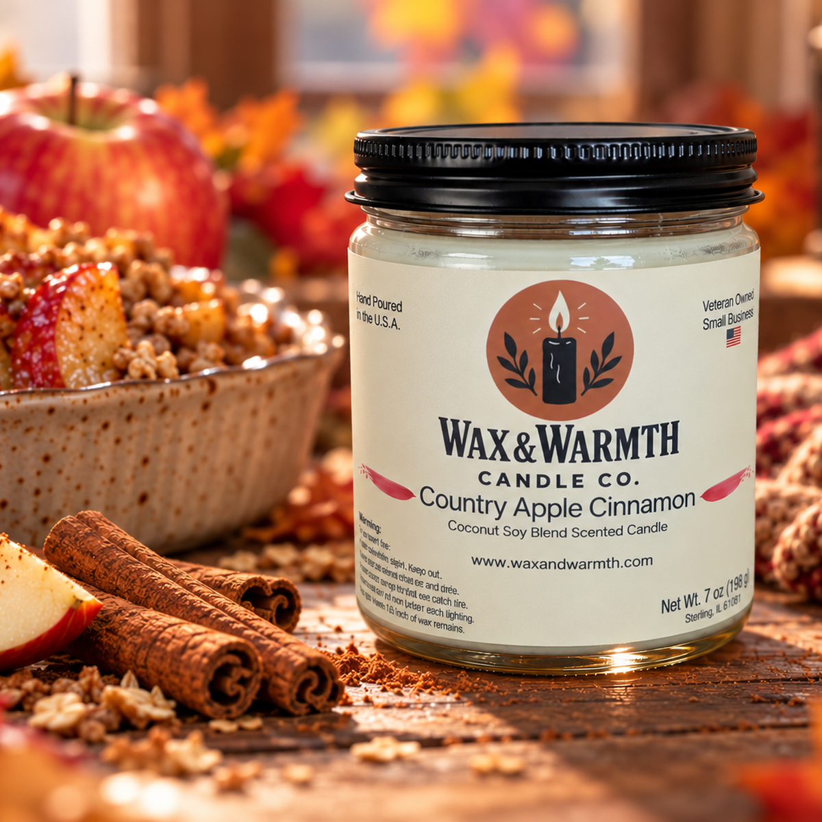 Country Apple Cinnamon 7oz Candle
