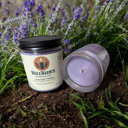 Vela de campos de lavanda