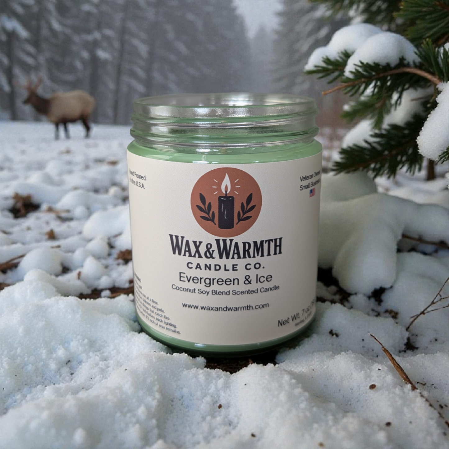 Evergreen & Ice 7oz Candle